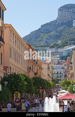 Shopping street, Principato di Monaco, Cote d'Azur Foto Stock