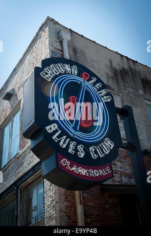 Ground Zero Blues Club. Di proprietà di Morgan Freeman. Clarksdale, Mississippi Foto Stock