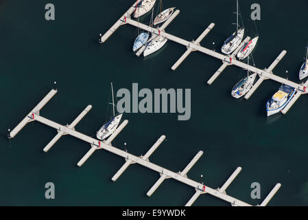 Vista aerea di St Kilda marina, Melbourne, Victoria, Australia Foto Stock