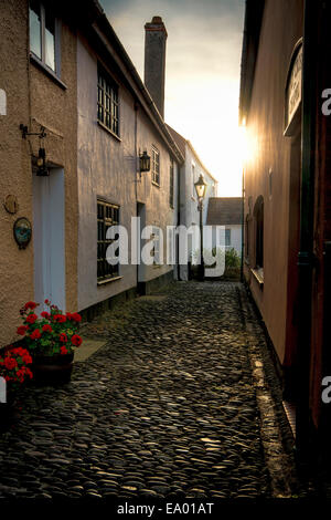 Antico vicolo acciottolato Foto Stock