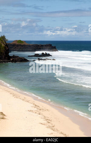 La spiaggia e la costa rocciosa a Le Gris Gris, il punto più meridionale di Mauritius Foto Stock