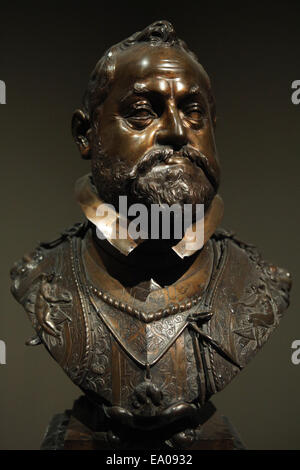 L'imperatore Rudolf II. Busto in bronzo dello scultore Adriaen de Vries, 1607, Praga. Tesoreria Imperiale Hofburg di Vienna, Austria. Foto Stock