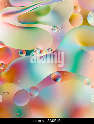 Abstract sfondo colorato con seamless gocce di olio su acqua Foto Stock