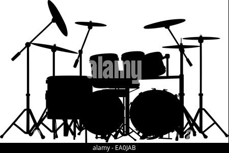 kit batteria musicale su sfondo bianco disegno vettoriale illustrazione  Immagine e Vettoriale - Alamy