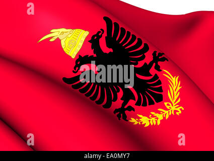 Royal esercito albanese bandiera Foto Stock