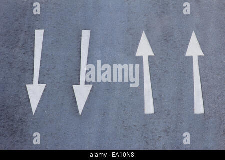 Frecce di direzione Foto Stock