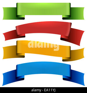 Impostare isolare nastri di seta Foto Stock