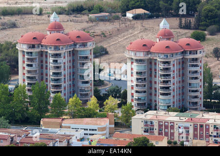 Due torri residenziali nella città di Cartagena, Spagna Foto Stock