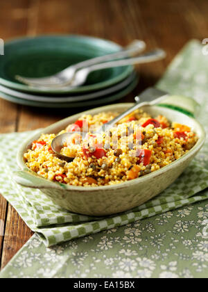 Ortaggio cous cous piatto di lato per due Foto Stock