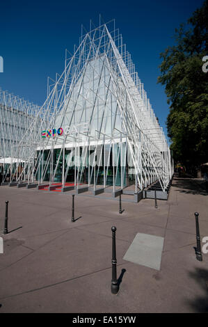 L'Italia, Lombardia, Milano, Milano Expo Gate, Info point in Piazza Castello per l esposizione mondiale 2015 Foto Stock