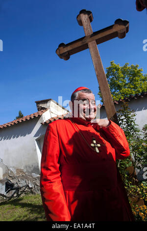 Dominik Duka è la trentaseiesima arcivescovo di Praga e un Cardinale di Santa Romana Chiesa a Stará Boleslav, Repubblica Ceca Foto Stock