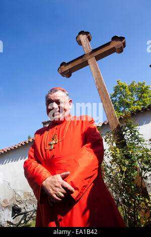 Dominik Duka è la trentaseiesima arcivescovo di Praga e un Cardinale di Santa Romana Chiesa a Stará Boleslav, Repubblica Ceca Foto Stock