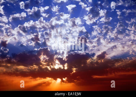 Magnifico tramonto scintillante Foto Stock