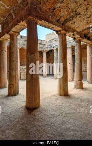 Tombe dei Re museo archeologico di Paphos a Cipro Foto Stock