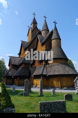 Heddal doga chiesa in Norvegia Foto Stock