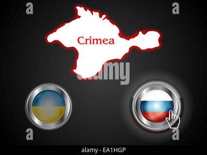 Vista concettuale della situazione in Crimea Foto Stock