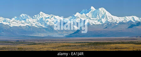 L'Alaska Range, una lunga 650 km mountain range, è il più alto del mondo al di fuori dell'Asia e delle Ande. Foto Stock