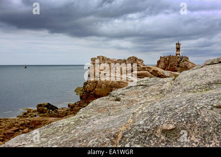 La Pavoni faro sulla Ile de Brehat Foto Stock