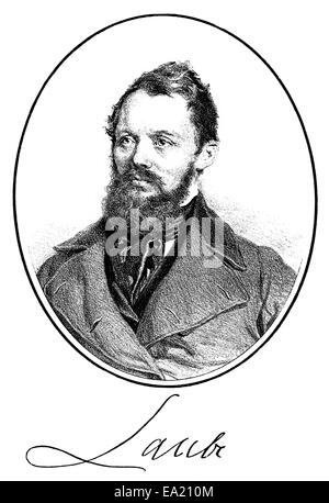 Ritratto di Heinrich Rudolf Constanz Laube, 1806 - 1884, un scrittore tedesco, drammaturgo e regista teatrale, Ritratto von Heinrich Foto Stock