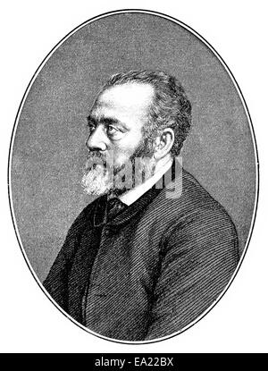 Berthold Auerbach o Mosè Baruch Auerbacher, 1812 - 1882, un scrittore tedesco, Ritratto von Berthold Auerbach oder Mosè Baruk Aue Foto Stock