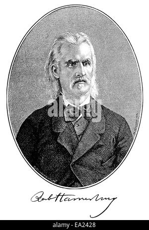 Robert Hamerling o Johann Rupert Hammerling, 1830 - 1889, Austrian poeta e scrittore, Portait von Robert Hamerling oder Rupert J Foto Stock