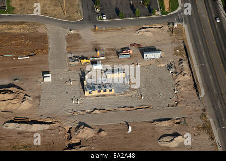 Un'immagine aerea di un commercial real estate development in costruzione Foto Stock