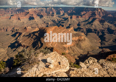 Il Grand Canyon, in Northern Arizona, come si vede dal punto di Shoshone. Il canyon è di 17 milioni di anni, 6000 piedi di profondità. Foto Stock