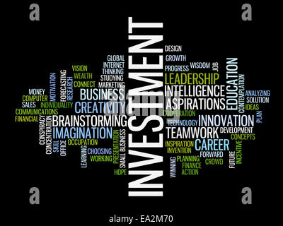 La strategia di investimento Concetto parola cloud Foto Stock