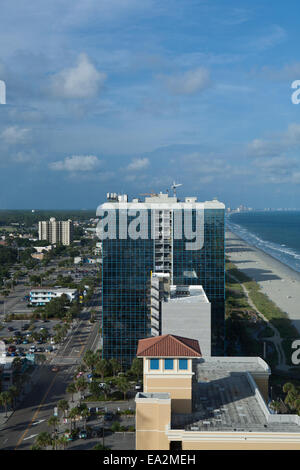 Vista aerea downtown Myrtle Beach, Carolina del Sud. Foto Stock