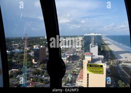 Vista aerea downtown Myrtle Beach, Carolina del Sud. Foto Stock