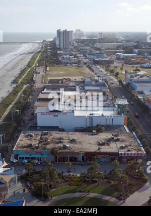 Vista aerea downtown Myrtle Beach, Carolina del Sud. Foto Stock