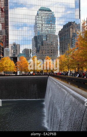 National September 11 Memorial, Manhattan, New York, Stati Uniti d'America Foto Stock