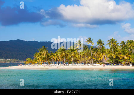 Cayo Levantado, Est della penisola di Samana, Samana Repubblica Dominicana, West Indies, dei Caraibi e America centrale Foto Stock