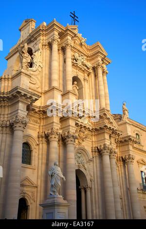 Duomo, Ortigia, Siracusa, Sicilia, Italia, Europa Foto Stock