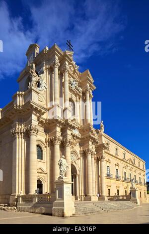 Duomo, Ortigia, Siracusa, Sicilia, Italia, Europa Foto Stock