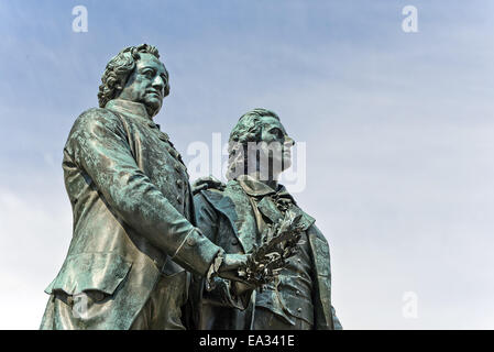 Goethe e Schiller monumento Foto Stock