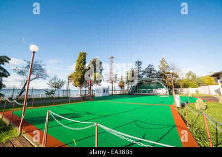 Hotel zona ricreativa sul mare, New Athos, Abcasia Foto Stock