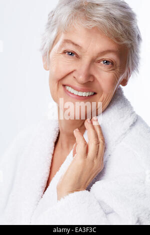 Donna felice Foto Stock