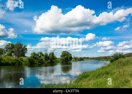 Fiume Moskva, Regione di Mosca, Russia Foto Stock