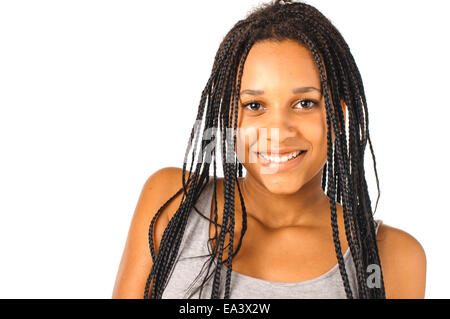 African ragazza sorridente Foto Stock