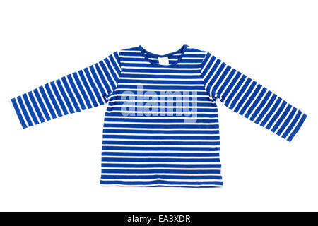 Kids striped shirt isolato su bianco Foto Stock