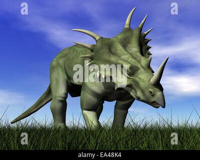 Dinosauro Styracosaurus - 3D render Foto Stock