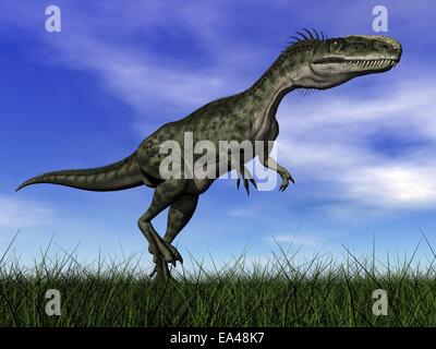 Dinosauro Monolophosaurus - 3D render Foto Stock