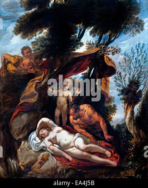 Sleeping Antiope Jacob Jordaens (1593 -1678) fiammingo pittore barocco Belgio belga Foto Stock