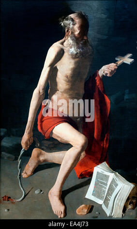 Georges de La Tour (1593-1652): San Girolamo nel deserto francia - francese Foto Stock