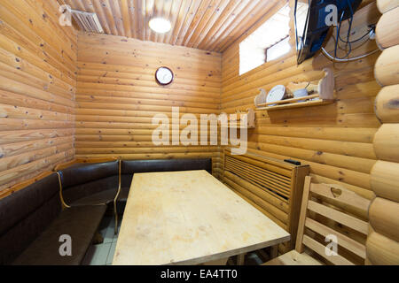 Sauna interna, casa in legno Foto Stock