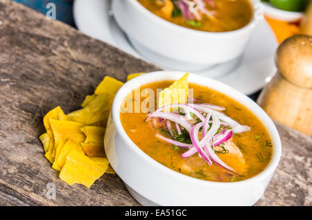 Deliziosa encebollado stufato di pesce da Ecuador Foto Stock