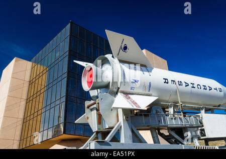 Razzi presso la International Space Hall of Fame, Alamogordo, Nuovo Messico USA Foto Stock