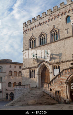 Palazzo dei Priori, Perugia, Umbria, Italia Foto Stock