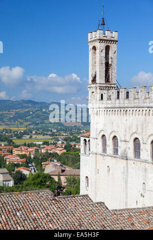 Palazzo dei Consoli, Gubbio in Umbria, Italia Foto Stock